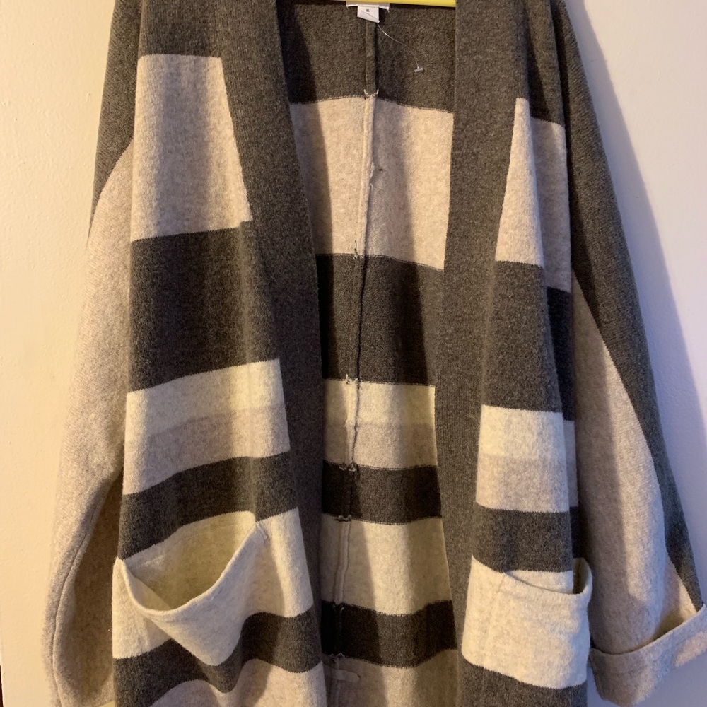 Gray and Cream Sweater